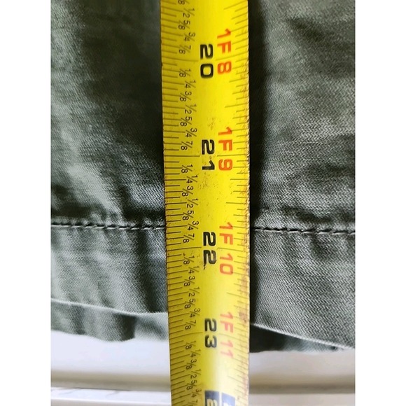 Old Navy Hip-Length Army Olive Green‎ Cotton Twill Jacket Drawstring Waist XS - Picture 11 of 12